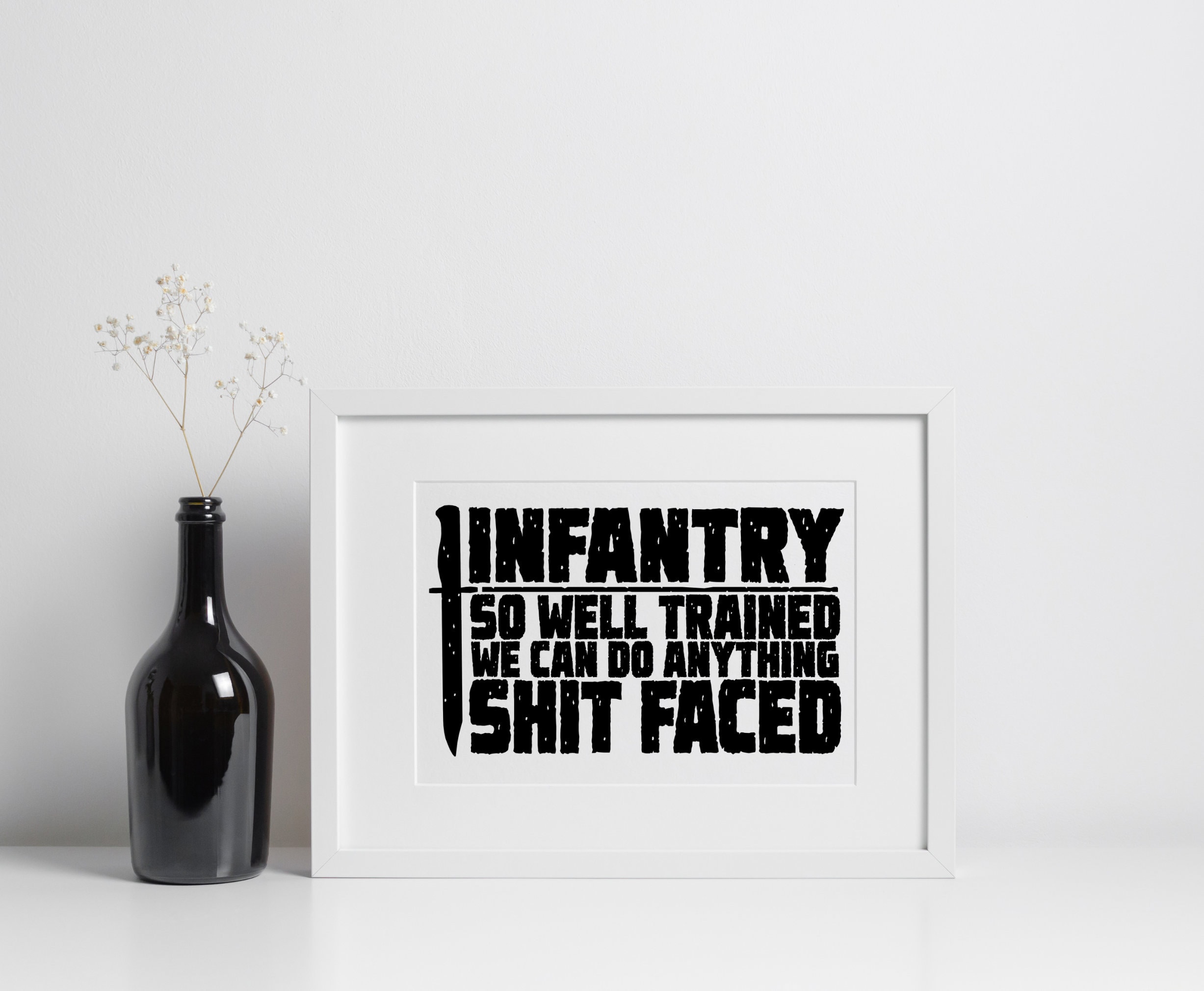Infantry Veteran Art Print, Funny Military Humor - Etsy