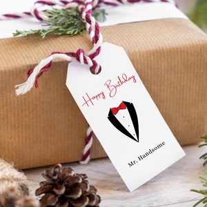 Happy Birthday for Him Printable Gift Tag | 1.5x2.5, 2x3.5 ...