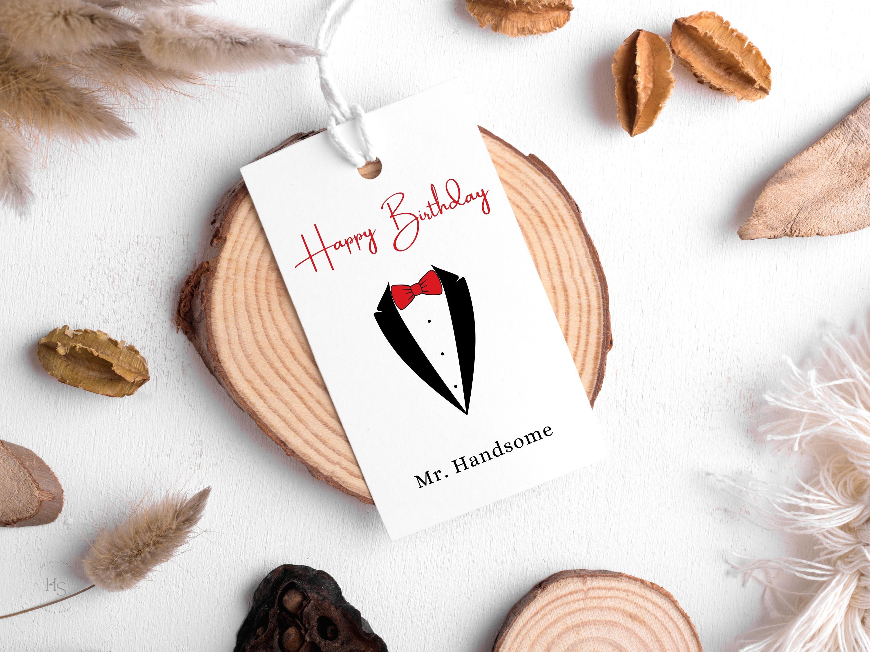 Happy Birthday for Him Printable Gift Tag | 1.5x2.5, 2x3.5 ...