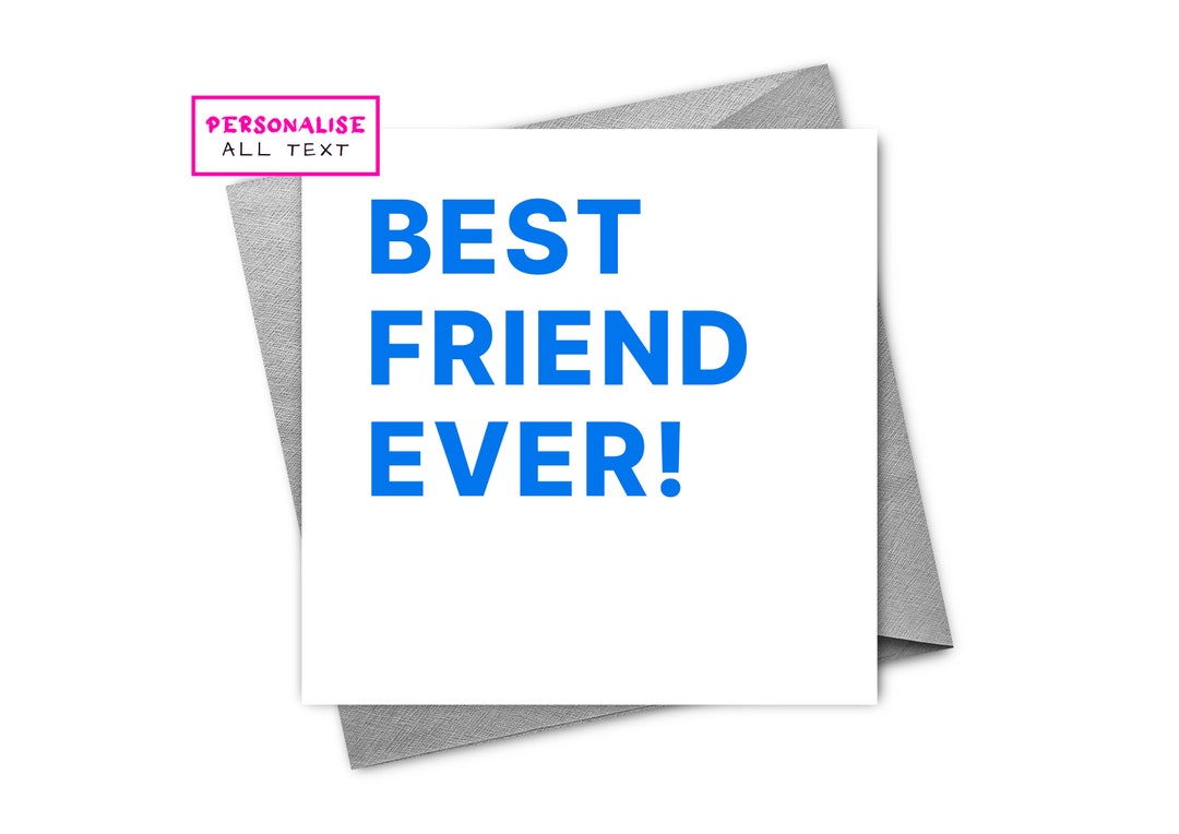 Best Friend Ever Birthday Card Best Friend Birthday Card - Etsy