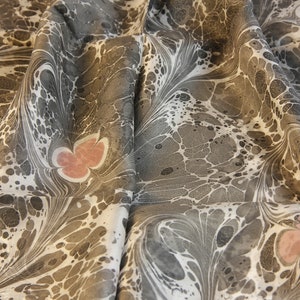Silk scarf handmade | Silk scarf | Women | Grey-pink | Elegant & Luxurious | Ebruli | 100% silk | Unique designer scarf