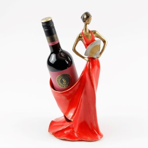 Wine holder | Wine bottle holder | Lady in Red | Wine bottle holder | Wine lovers | Red Wine Bottle Rack | Red Wine Bottle Cage