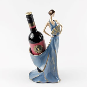 Wine holder | Wine bottle holder | Lady in Blue | Wine bottle holder | Wine lovers | Red Wine Bottle Rack | Red Wine Bottle Cage