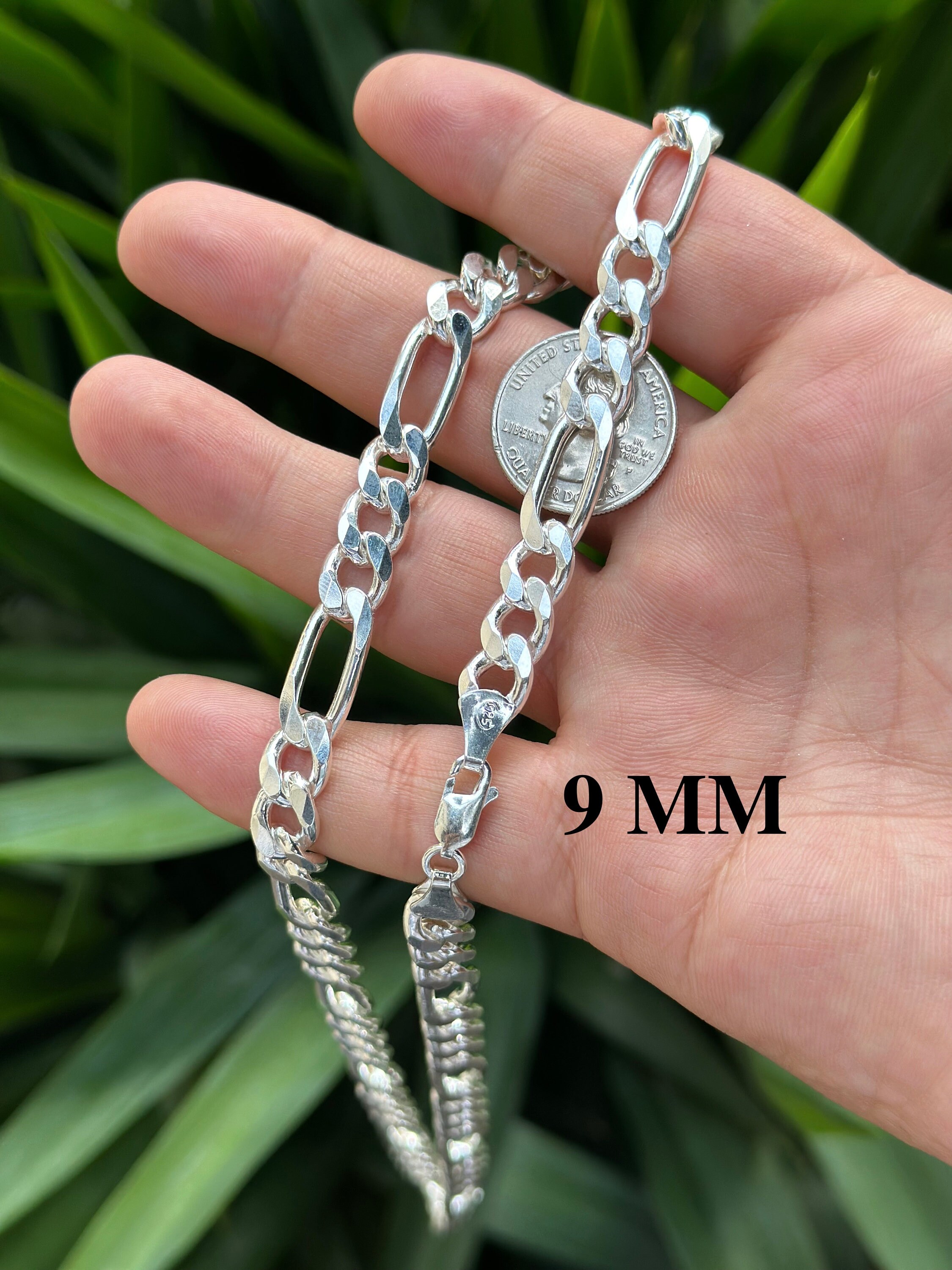 Men Women, bulk silver tone necklace chains for jewelry making, Figaro  chain, snake chain, Cuban link chain, rope chain. in 2023