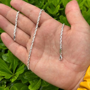 925 Sterling Silver Anchor Chain Necklace or Bracelet, Silver Chain for Pendant, Solid Silver Cable Chain, Mens Chain, Necklace and Bracelet