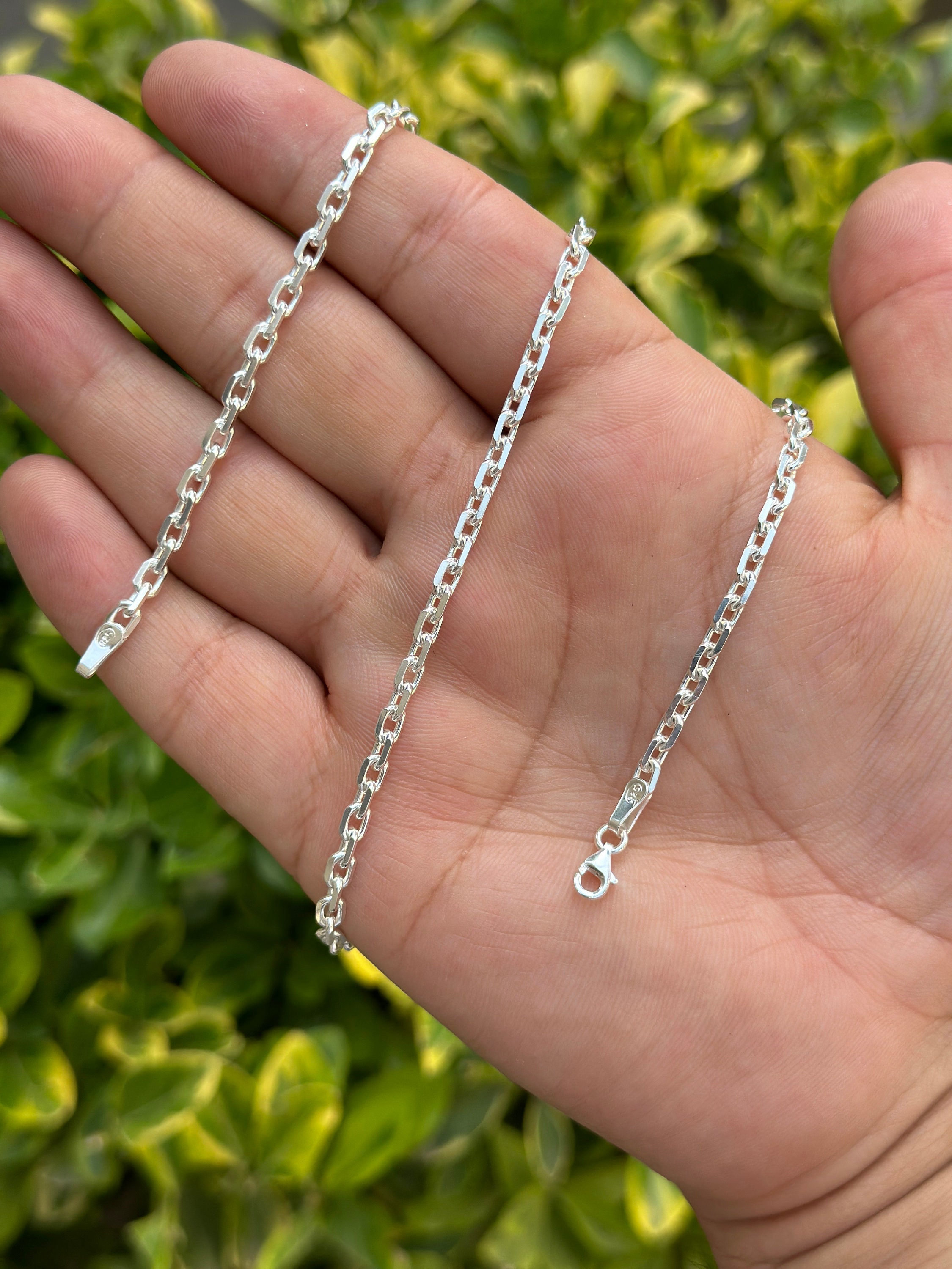 925 Silver Anchor Chain Necklace & Bracelet, Dainty Silver