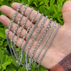 アクセサリー Silver 925 Swedge Chain Necklace Vintage 925 Sterling Silver Vintage Chain Necklace or Bracelets, Oxidized