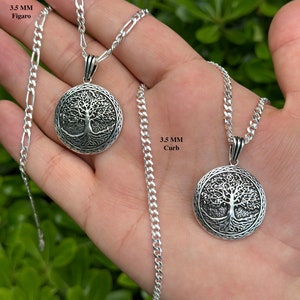 925 Sterling Silver Tree of Life Necklace, Tree of Life Pendant for Men ...