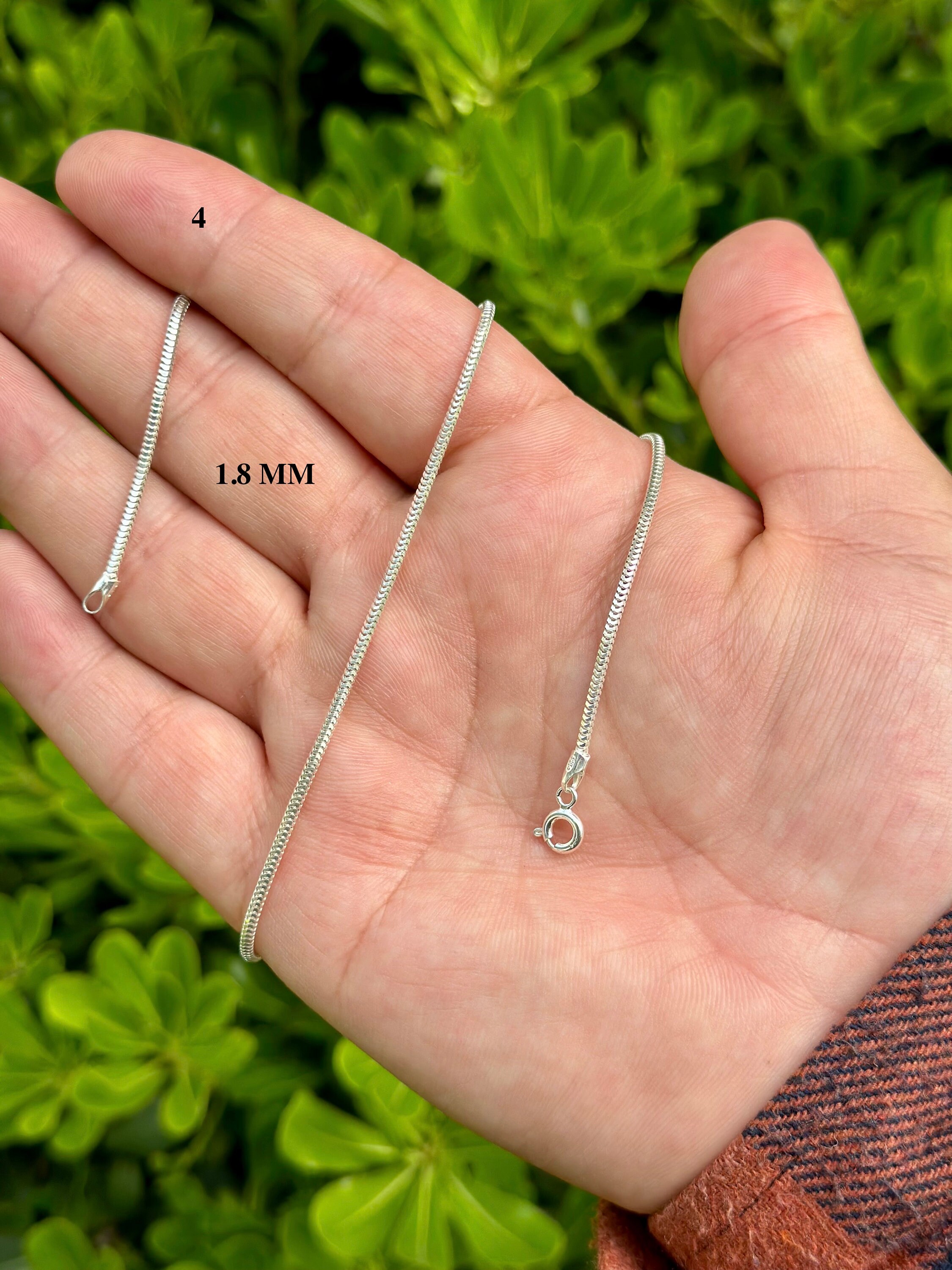 925 verzilverde snake ketting 2mm verschillende lengtes | Kettingen