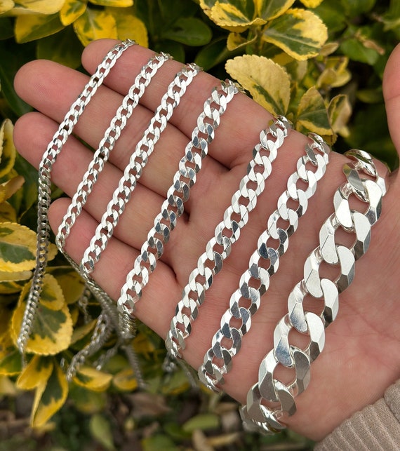 925 Sterling Silver Cuban Curb Link Chain Necklace or Bracelet, Silver Thick Chain, Curb Chain Bracelet, Curb Link Chain - Etsy 925 Sterling Silver Cuban Curb Link Chain Necklace or Bracelet, Silver Thick Chain, Curb Chain Bracelet, Curb Link Chain - Etsy