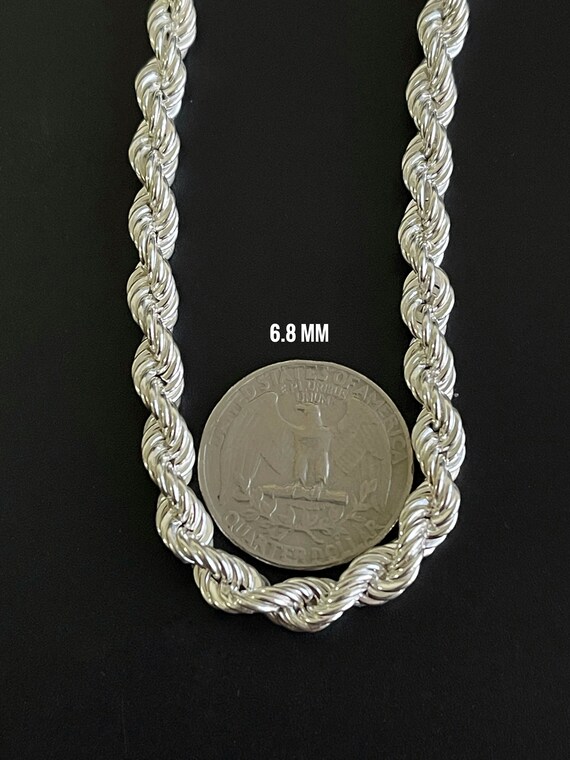 Sterling silver rope online chain 20mm