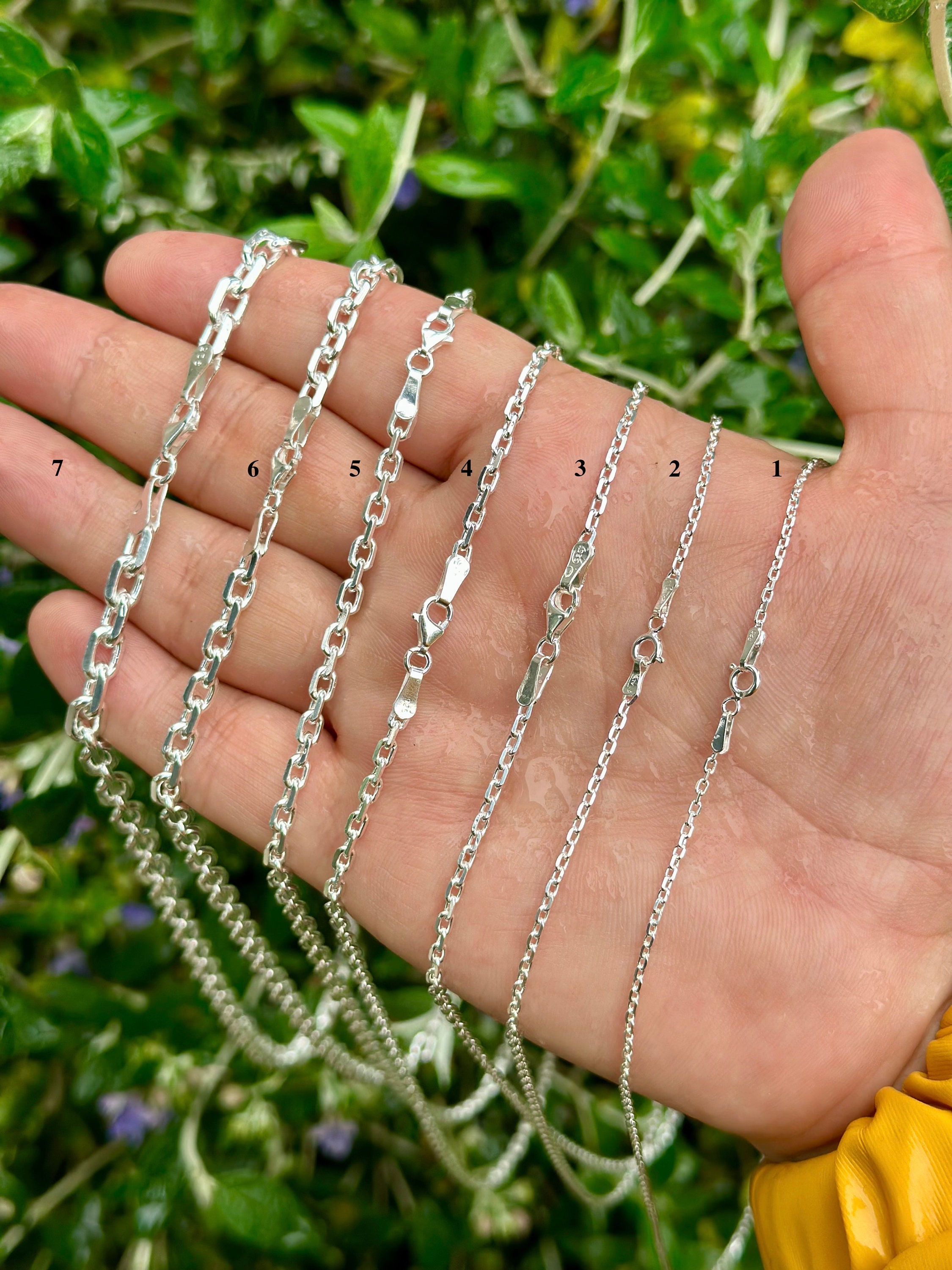 925 Sterling Silver Anchor Chain Necklace, Sterling Silver