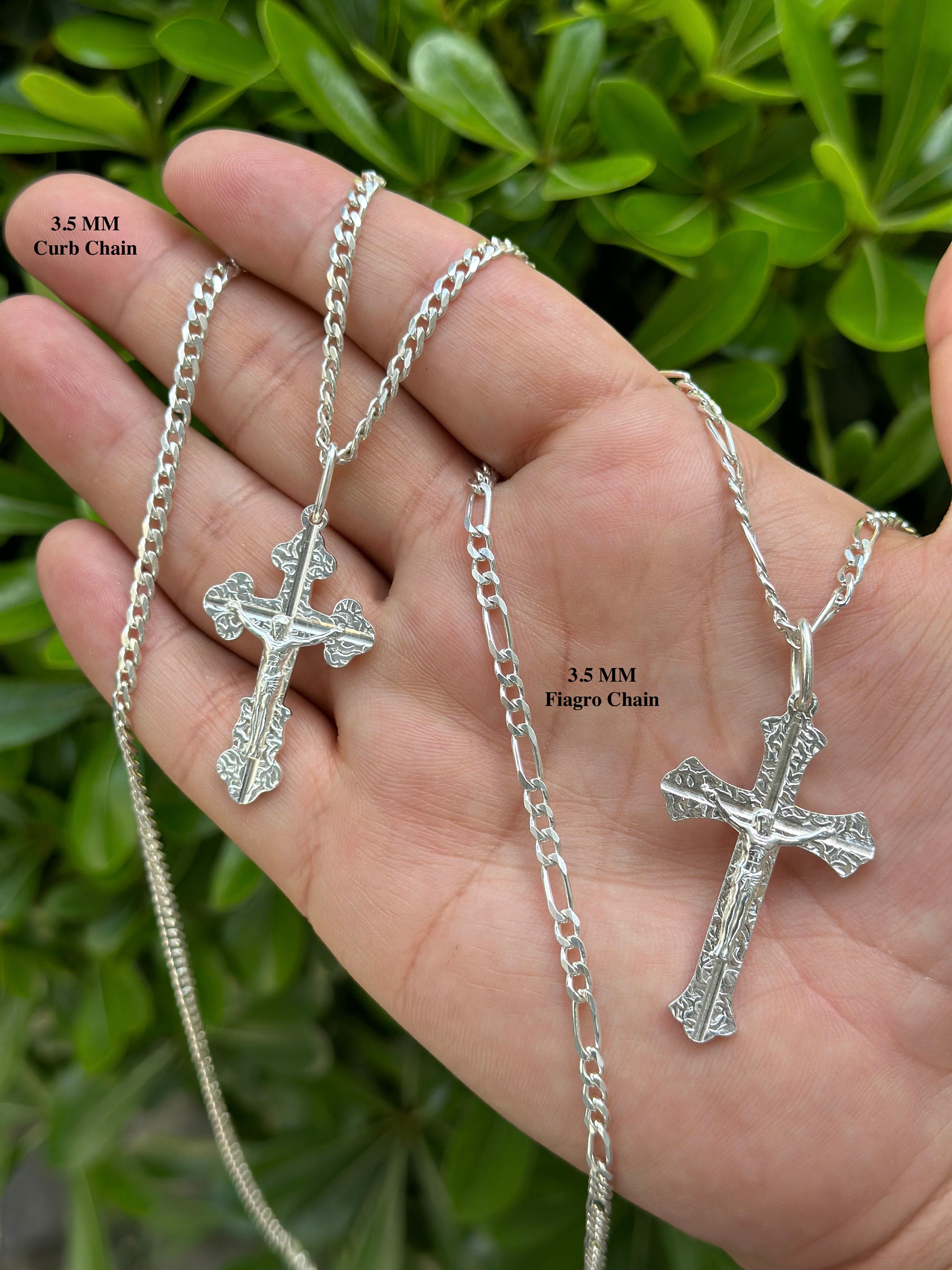 925 Sterling Silver Jesus Cross Pendant Necklace, Crucifix