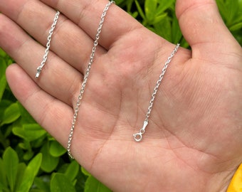 925 Sterling Silver Cable Anchor Chain Link Necklace, Dainty Chain Bracelet, Chain for Men, Silver Chain Pendant, Chain Necklace Women