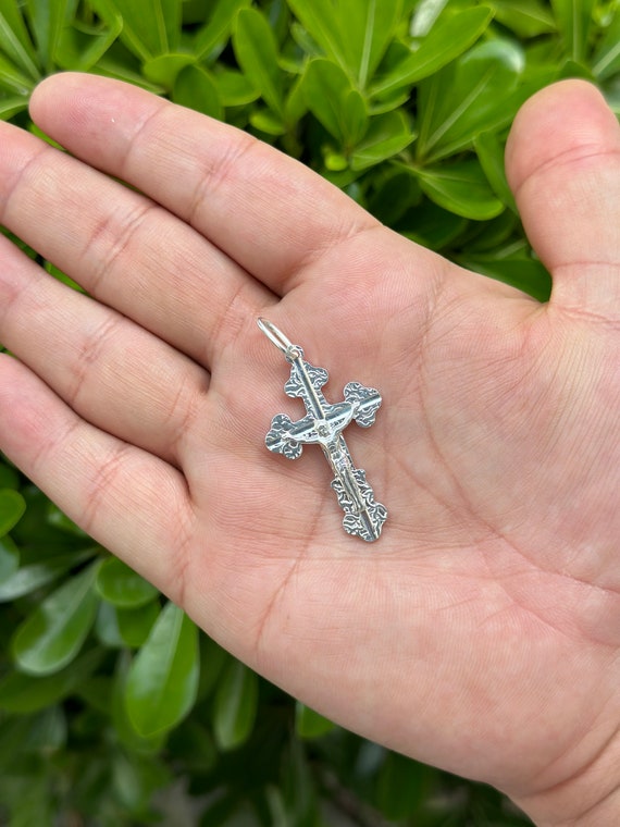 925 Sterling Silver Jesus Cross Pendant Necklace, Crucifix