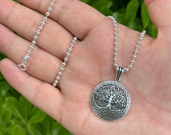 925 Sterling Silver Tree Of Life Necklace, Tree Of Life Pendant for Men & Women, Dainty Tree Pendant,  Silver Tree Of Life Jewelry