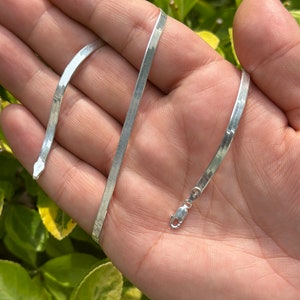 Silver Herringbone Chain Necklace, Dainty Silver Chain Necklace, Snake Chain Choker, Flex Layering Chain, Women Necklace,