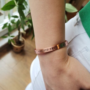 Grabovoi 520-777-741-8 Bracelet by SBUnique Copper Cuff Bracelet Bracelet With Meaning Perfect Gift for Her & for Him image 3