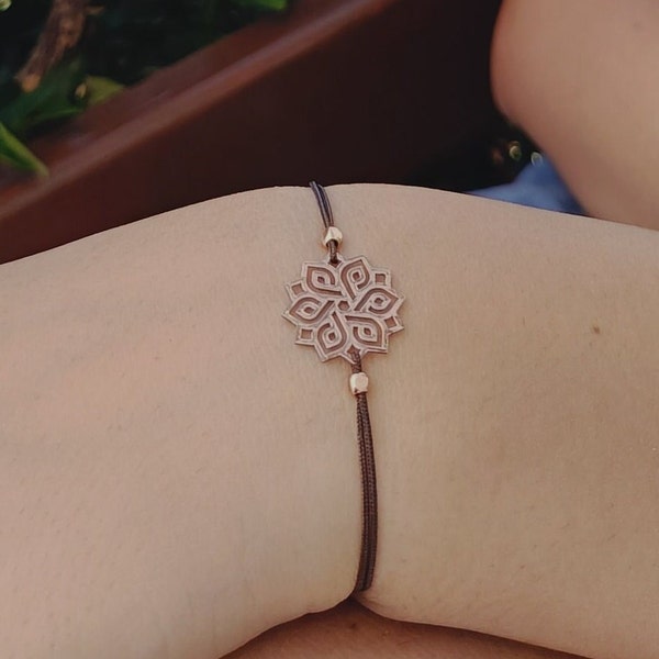 Lotus Flower Bracelet by SBUnique • Rope Copper Bracelet • Spritiual Jewelry • Bracelet With Meaning •  Perfect Gift • for Her