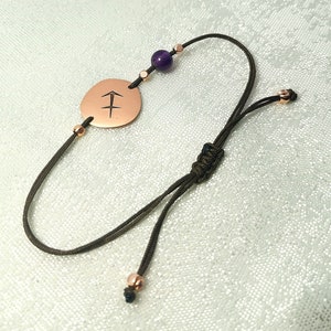 Sagittarius Zodiac Sign Bracelet by SBUnique • Birthstone Bracelet • Astrology Jewelry • Horoscope Jewelry • Birthday Gift