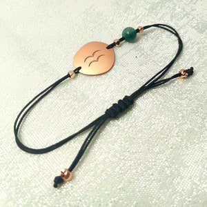 Aquarius Zodiac Sign Bracelet by SBUnique • Birthstone Bracelet • Astrology Jewelry • Horoscope Jewelry • Birthday Gift