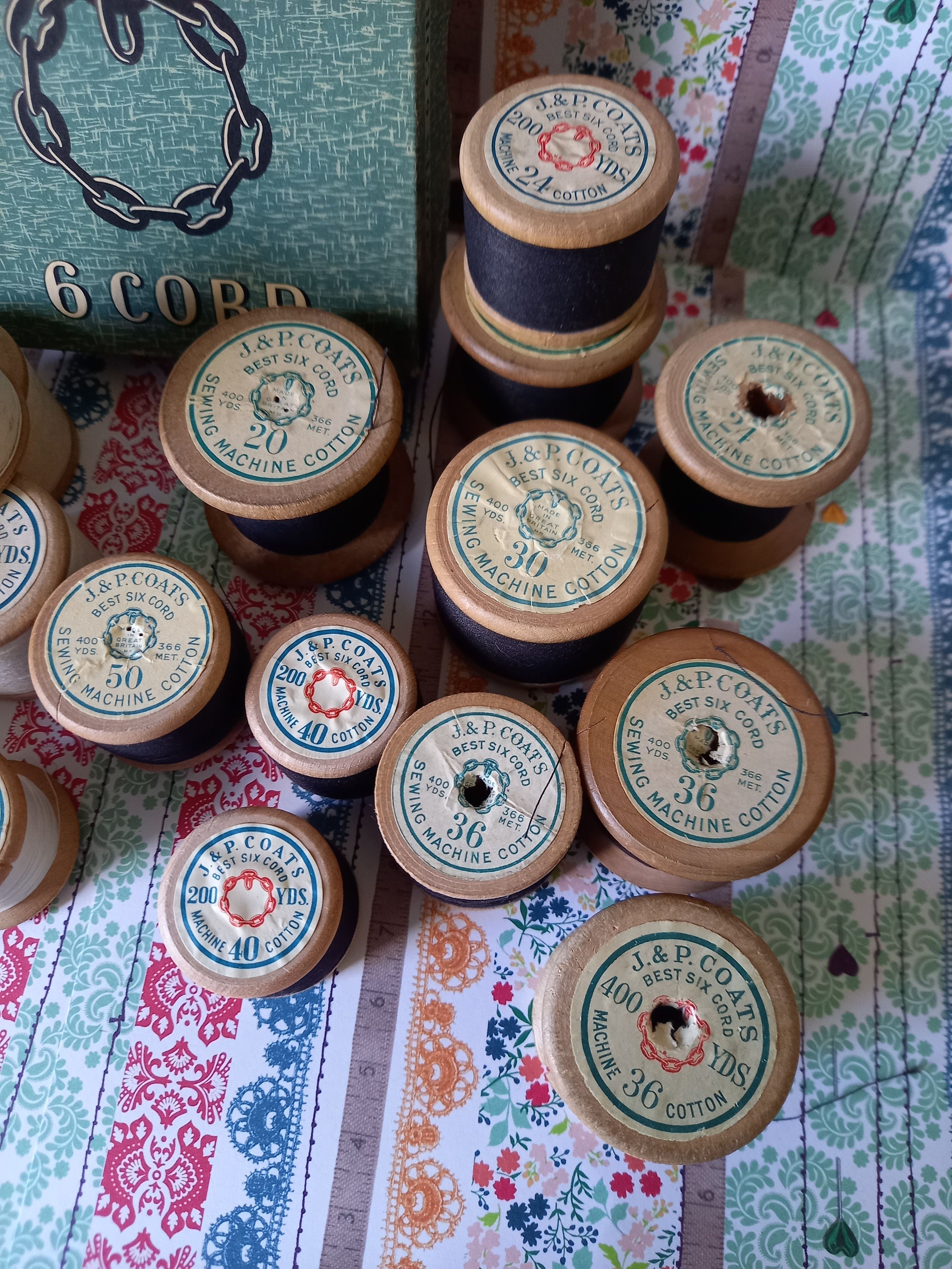 J P Coats Black & White Reels of Cotton Thread - Etsy
