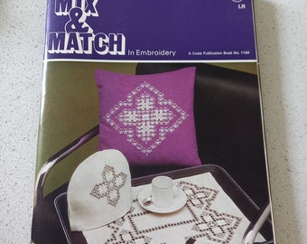 Vintage 1970s Mix & Match in Embroidery Magazine by J and P Coats Ltd