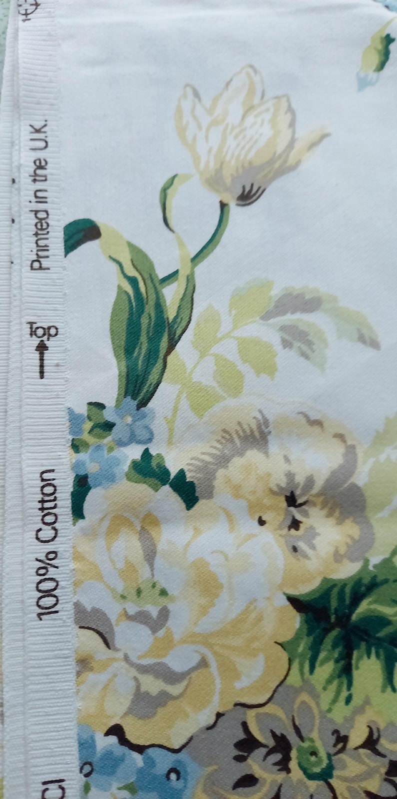 Laura Ashley WINTER LILIES Pale Iris 1991 Vintage Cotton - Etsy
