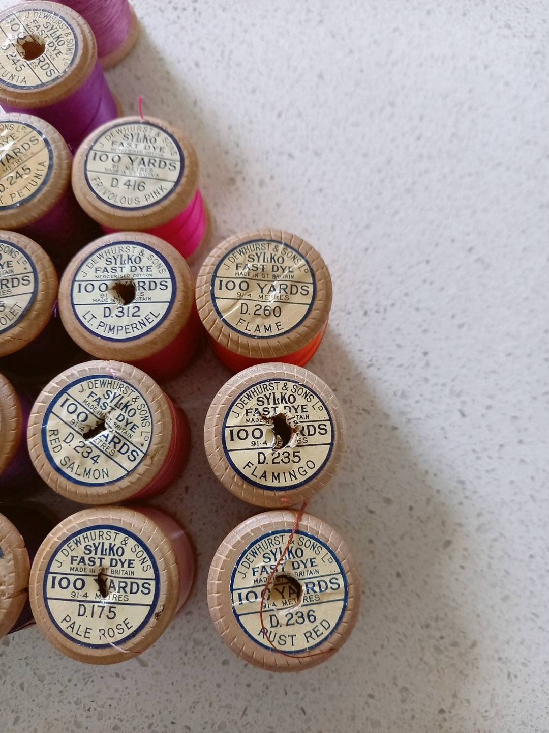 SILK SUBSTITUTE Dewhurst's Sylko Thread on Wooden Reels Etsy UK