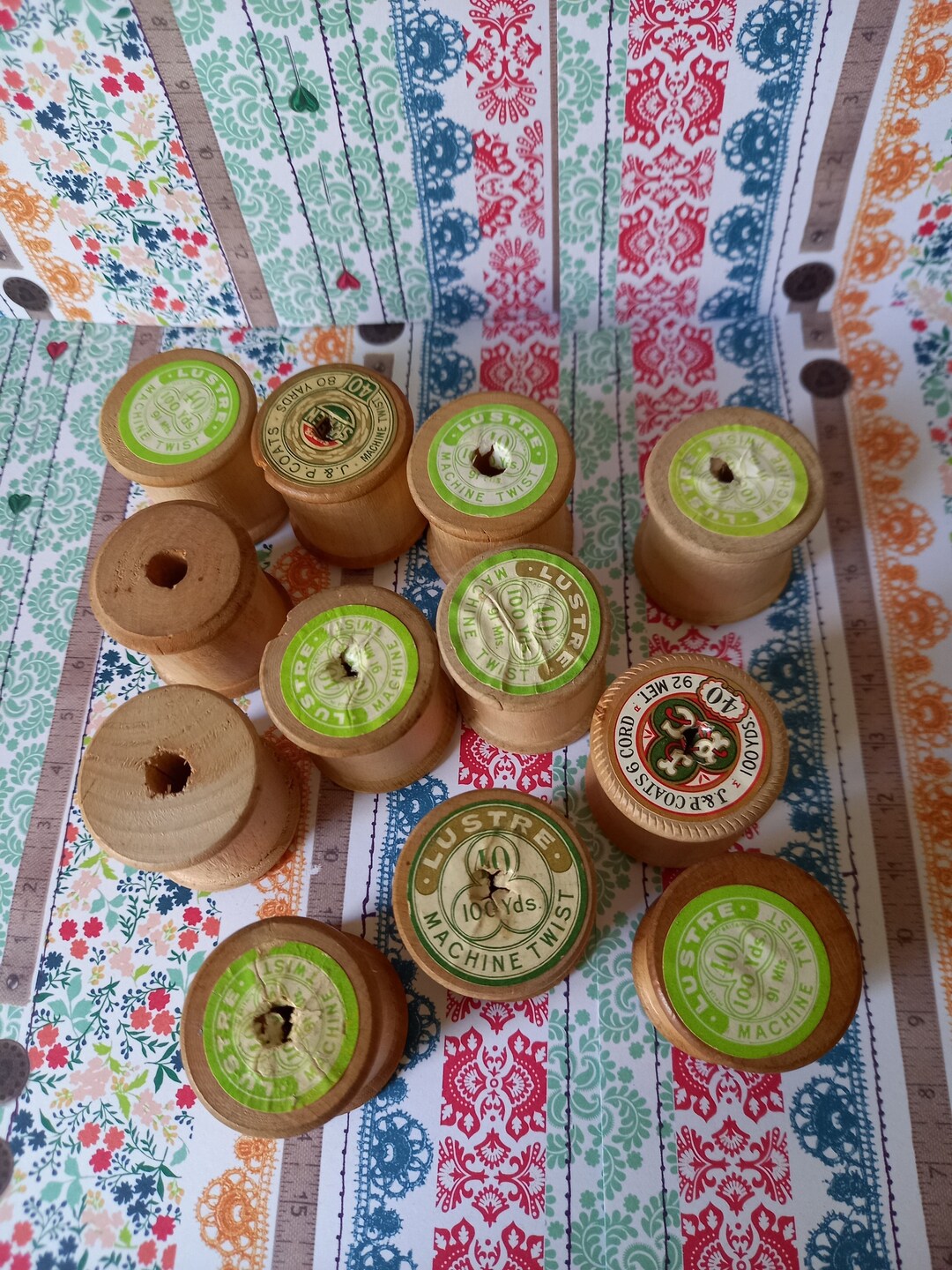 10 Empty STANDARD Wooden Vintage Thread Reels - Etsy