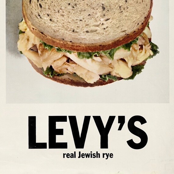 Midcentury Ad Poster for Levy's Jewish Rye Bread 1962 - Etsy