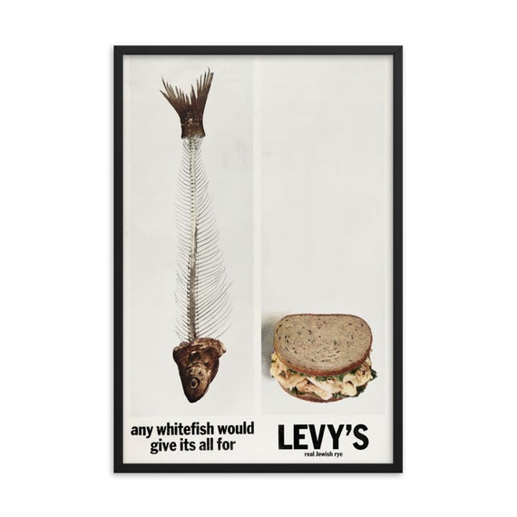 Midcentury Ad Poster for Levy's Jewish Rye Bread 1962 - Etsy