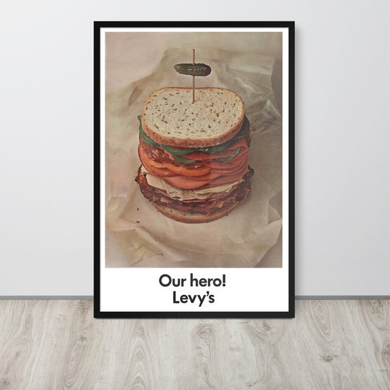 Midcentury Ad Poster for Levy's Jewish Rye Bread 1961 - Etsy