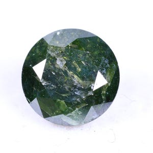 0.85 Carta Natural Salt And Paper Diamond, Round Rose Cut Loose Diamond, Fancy Green Unique Gem For Custom Ring & Earring