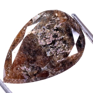 Diamante naturale sfuso a forma di pera da 9,70 ct, 16 x 11,17 x 6,24 mm, diamante di sale e carta, diamante rustico per anello di fidanzamento, regalo per lei
