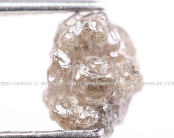 Diamante en bruto gris marrón natural de 1,12 ct, diamante suelto en bruto gris marrón, diamante en bruto, diamante natural en bruto