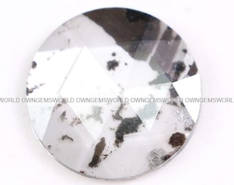 1.35 Ct Round Rose Cut Lab Grown Diamond, Transparent White Loose Diamond for Engagement Ring & Fine Jewelry Making