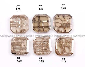 Diamante taglio smeraldo coltivato in laboratorio, diamante da laboratorio a forma di smeraldo, diamante sfuso per anelli di fidanzamento