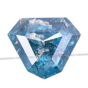 1.62 Ct Natural Fancy Blue Diamond, Shield Shape Rose Cut Loose Diamond, Earth Mine Diamond For Solitarie Ring
