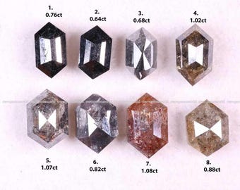 0,64 tot 1,08 kt natuurlijke zeshoekige diamanten, mooie kleur losse echte diamant, ethisch geproduceerd voor aangepaste sieraden, zeldzaam cadeau voor haar