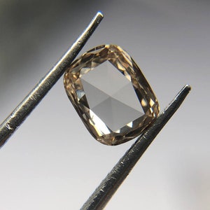 1.03 Carat Fancy Light Brown Lab Grown Diamond / Loose Cushion Cut Lab Created CVD Diamond / Lab Grown Diamond Ring For Her