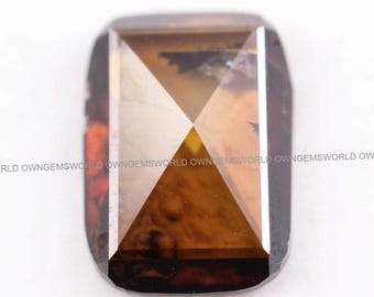 0.82 Ct Brown Champagne Diamond, Rectangular Step Cut Loose Diamond, Lab Created Fancy Color Diamond