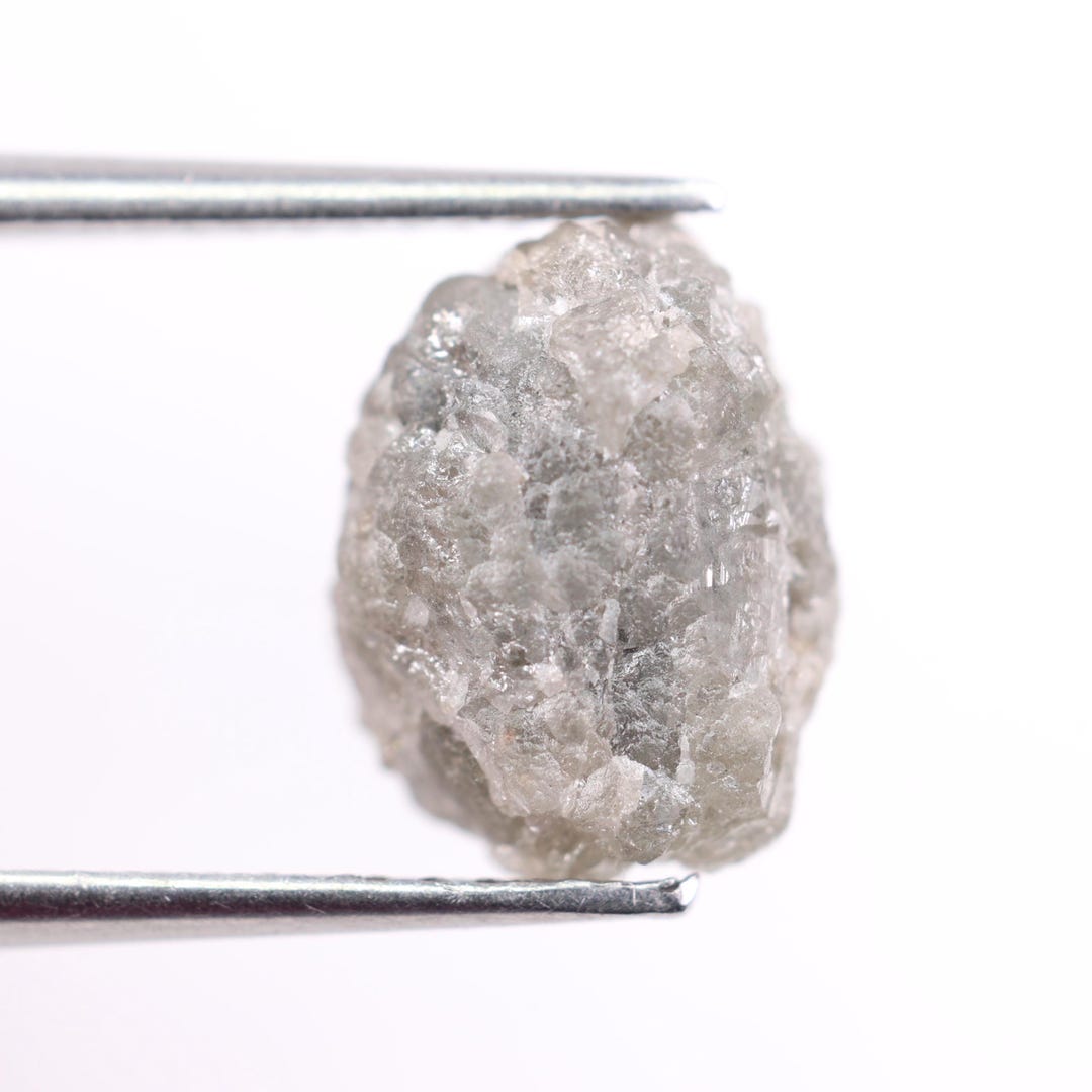 4.04 Ct Natural Grey Rough Diamond, Irregular Shape Uncut Raw Stone ...