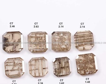 Emerald Cut Lab Grown Diamond, Rustic CVD Loose Stone for Unique Engagement Rings & Modern Fine Jewelry, Emerald Fancy Cut Diamond