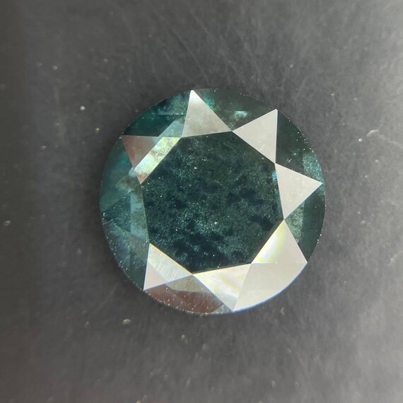 Ct Round Blue Salt and Pepper Lab Grown Diamond, Ethical