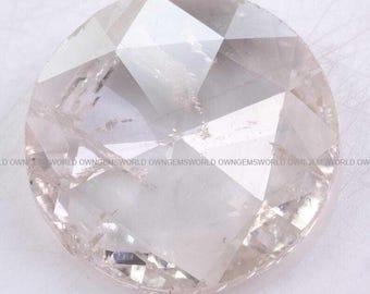 Diamante cultivado en laboratorio de talla redonda de 1,45 ct (9,3 × 9,3 × 1,7 mm), piedra suelta marrón para anillos de compromiso y joyería fina.