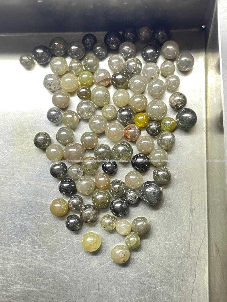 6.51 Ct Natural Diamond Round Cabochon Lot, Grey Rustic Loose Diamonds Mix Color Balls Shape Diamonds for Jewelry Making
6.51 Ct salt and pepper diamond, round cabochon diamond, rustic diamond lot, natural loose diamond, grey diamond parcel, small round diamonds, raw diamond lot, jewelry making diamonds, natural diamond parcel, round rose cut diamond, artisan jewelry diamond, conflict free diamond, diamond bead lot, natural grey diamond, tiny loose diamonds