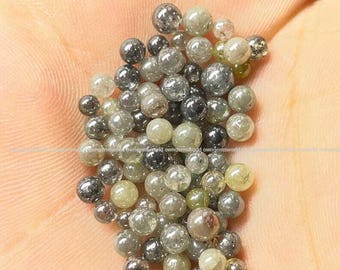 6,51 kt natuurlijke diamant ronde cabochon, grijze rustieke losse diamanten mix kleur ballen vorm diamanten voor het maken van sieraden