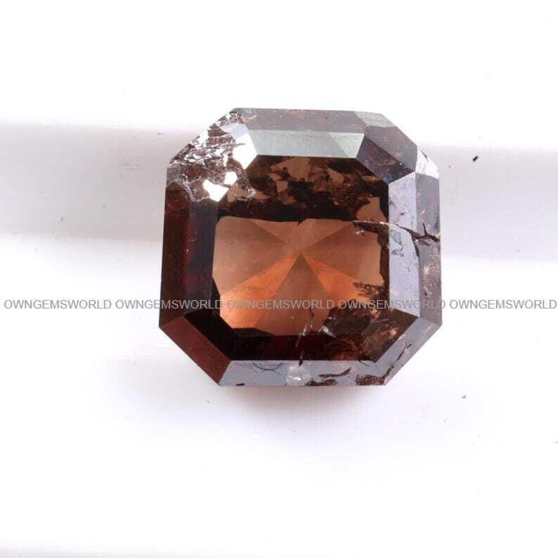 Rare 0.66 Ct Fancy Deep Cognac Brown Emerald Cut Diamond, Natural Loose ...