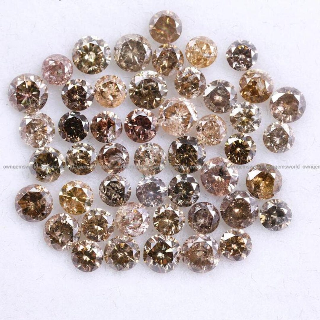 4.64 Ct Natural Fancy Brown Diamond, Round Cut Loose Diamonds, Rustic ...